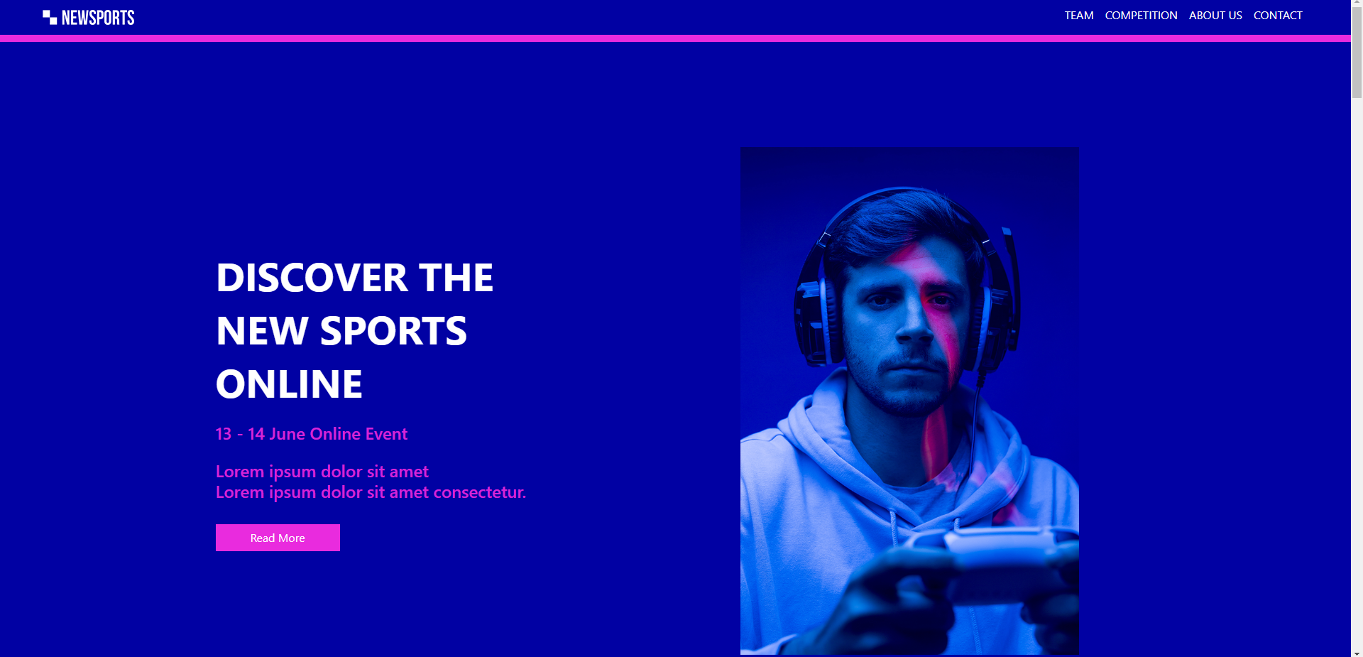 PSD TO REACT Website